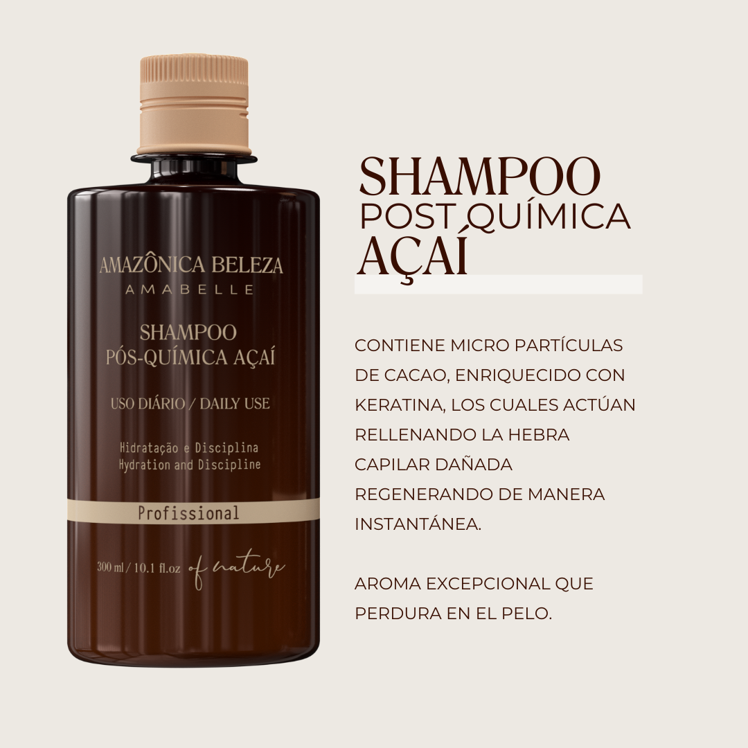 Shampoo Post Quimica Acai, Hidratación