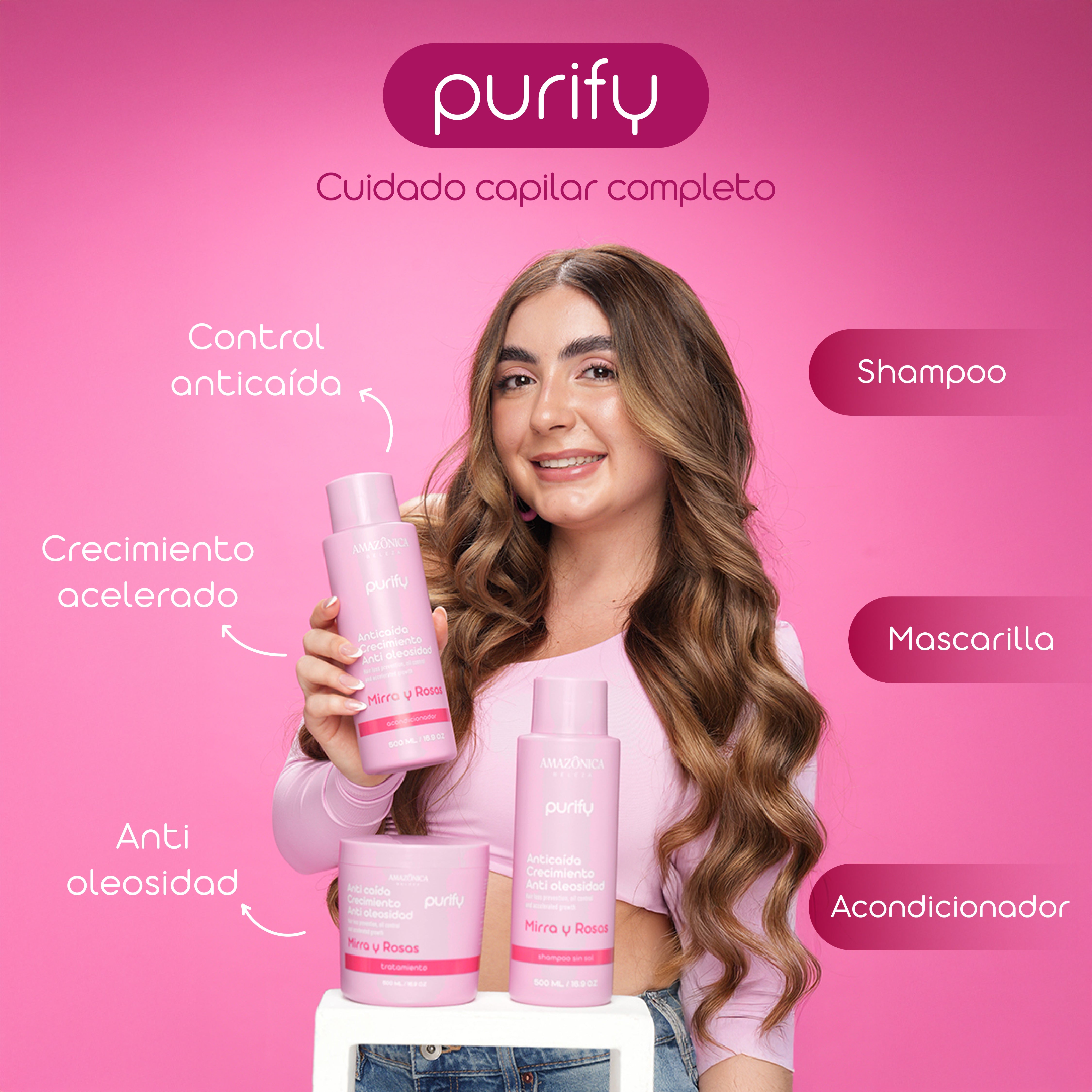 Kit Purify, anticaida, antioleosidad y nutrición